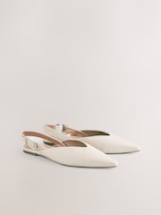 Osso - Forever Comfort® Leather Point Toe Buckle Slingback Shoes - Imagem 6 de 9