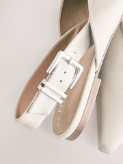 Osso - Forever Comfort® Leather Point Toe Buckle Slingback Shoes - Imagem 8 de 9