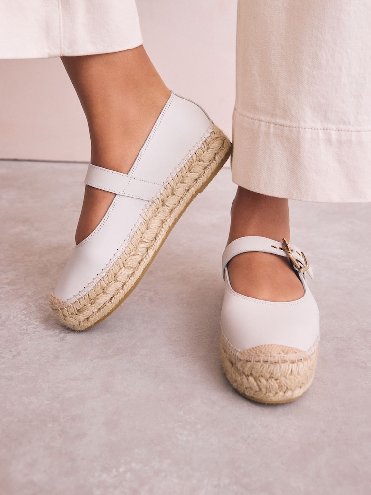 Neutral Forever Comfort® Closed Toe Platform Espadrilles - Image 1 of 10