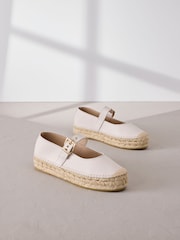 Neutral Forever Comfort® Closed Toe Platform Espadrilles - Image 3 of 10