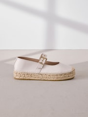 Neutral Forever Comfort® Closed Toe Platform Espadrilles - Image 4 of 10