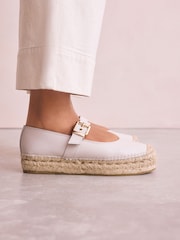 Neutral Forever Comfort® Closed Toe Platform Espadrilles - Image 5 of 10