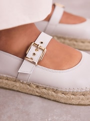 Neutral Forever Comfort® Closed Toe Platform Espadrilles - Image 6 of 10