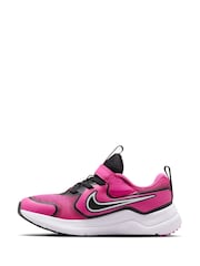 Nike Fuschia Pink/Black Junior Cosmic Running Trainers - Image 2 of 11