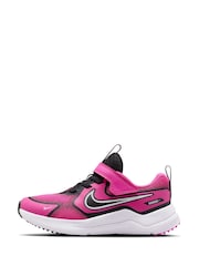 Nike Fuschia Pink/Black Junior Cosmic Running Trainers - Image 4 of 11