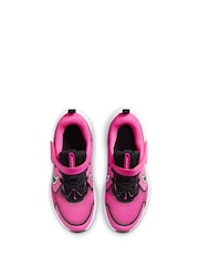 Nike Fuschia Pink/Black Junior Cosmic Running Trainers - Image 6 of 11