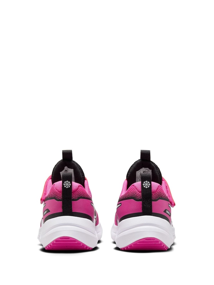 Nike Fuschia Pink/Black Junior Cosmic Running Trainers - Image 7 of 11