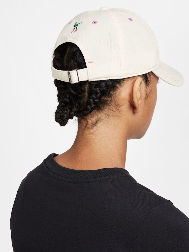 Nike Sail Cream Kids Club Fruit Graphic Print 100% Cotton Cap - Image 3 of 6