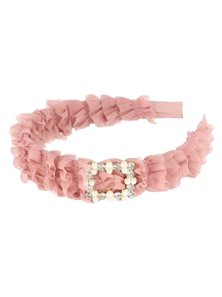 Angels Face Pink Ruffle Aliceband - Image 2 of 2