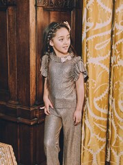 Angels Face Gold Tone Pleated Fortune Set - Image 1 of 5