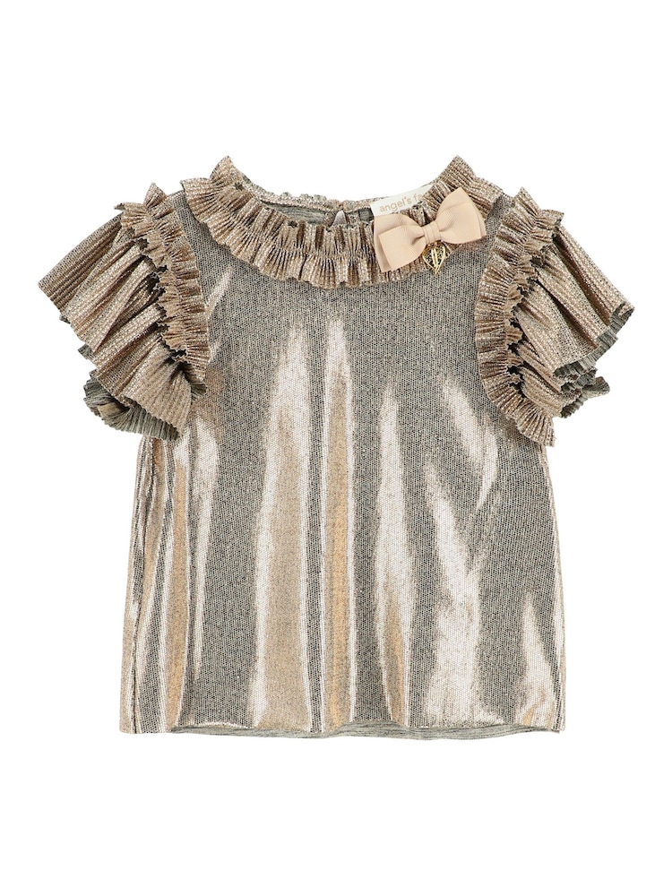 Angels Face Gold Tone Pleated Fortune Set - Image 2 of 5