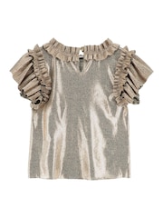 Angels Face Gold Tone Pleated Fortune Set - Image 3 of 5