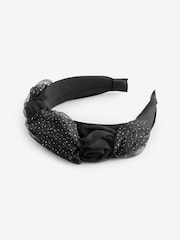 Angels Face Rosie Tulle Sparkle Black Aliceband - Image 1 of 2