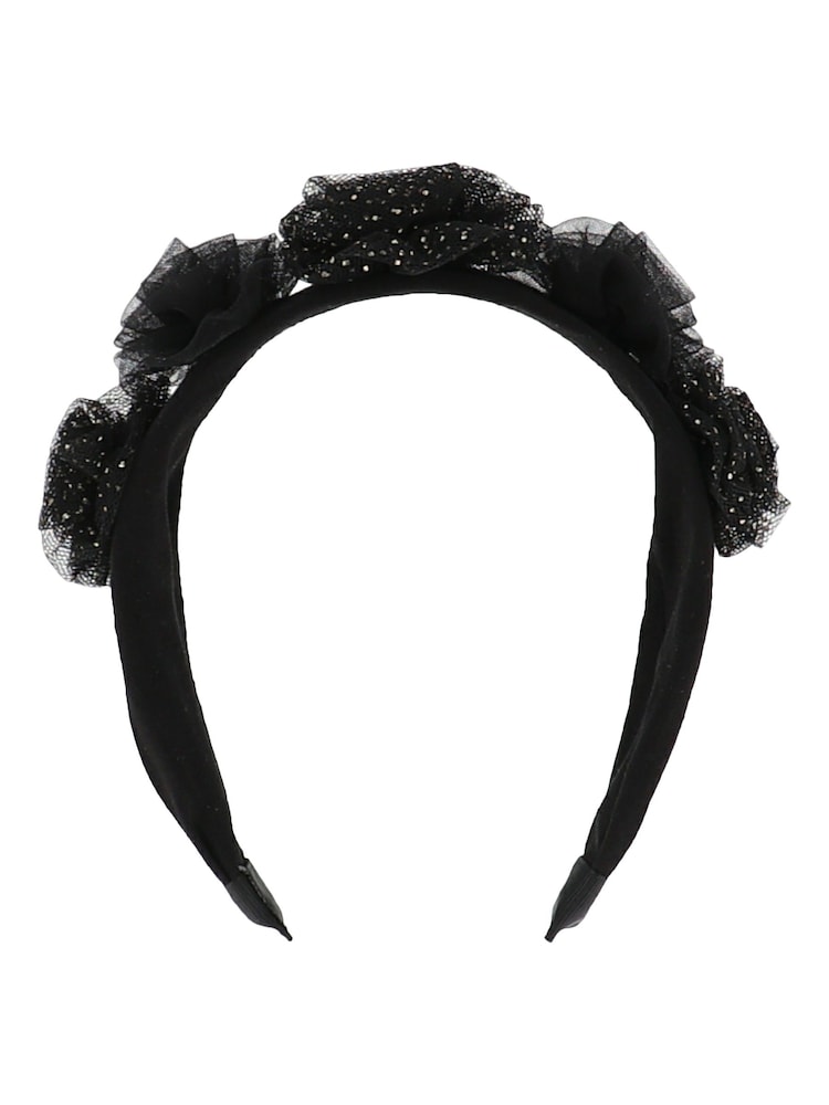Angels Face Rosie Tulle Sparkle Black Aliceband - Image 2 of 2