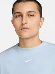 Nike Light Blue Tint Oversized Mini Swoosh Sportswear T-Shirt - Image 4 of 4