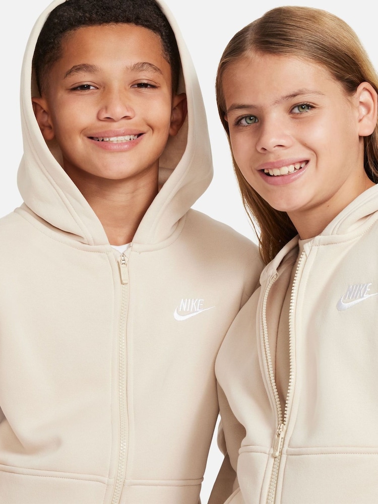 Nike Sandrift Neurtal Club Fleece Zip Through Hoodie - Image 5 of 6
