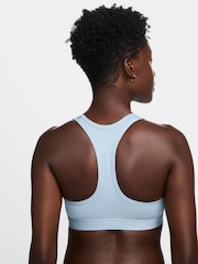 Nike Blue Medium Swoosh Support Padded Sports Bra - Image 2 of 3
