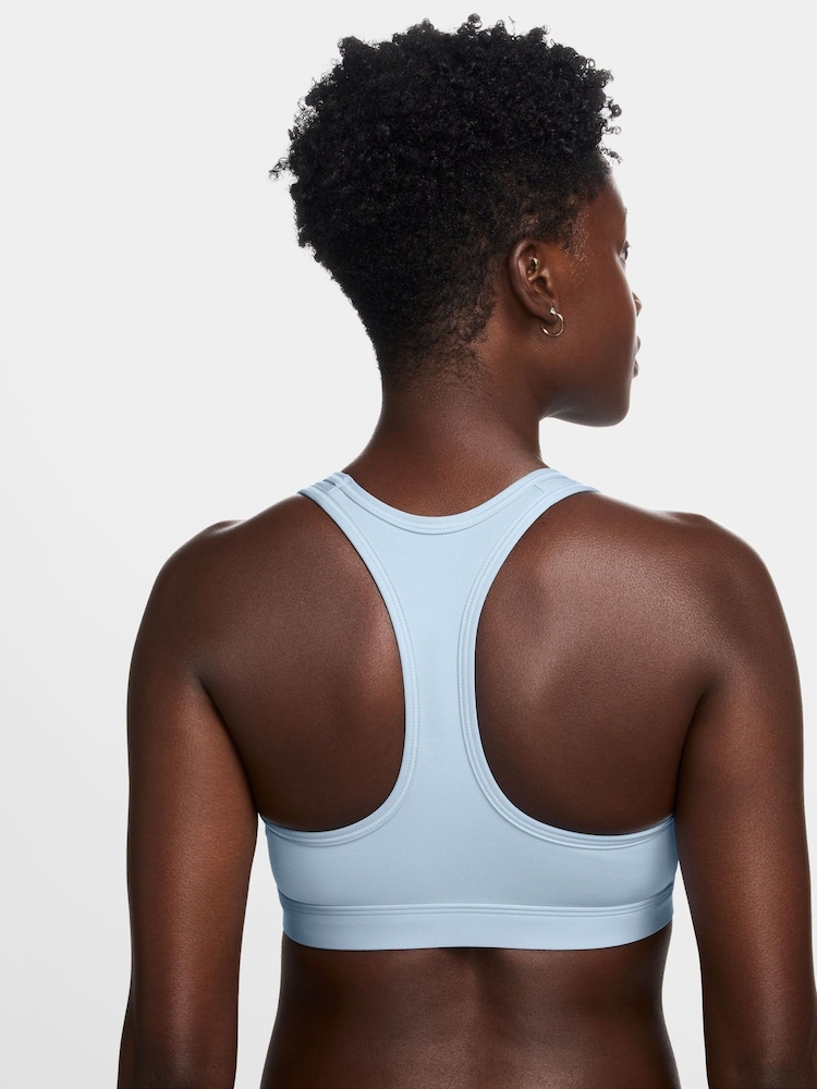 Nike Blue Medium Swoosh Support Padded Sports Bra - Image 2 of 3