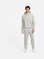 Nike Dark Grey Heather Club Fleece Hooded Tracksuit - Image 3 of 9