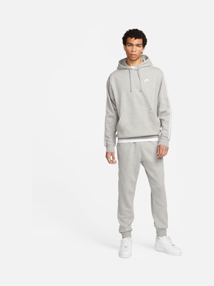 Nike Dark Grey Heather Club Fleece Hooded Tracksuit - Image 3 of 9