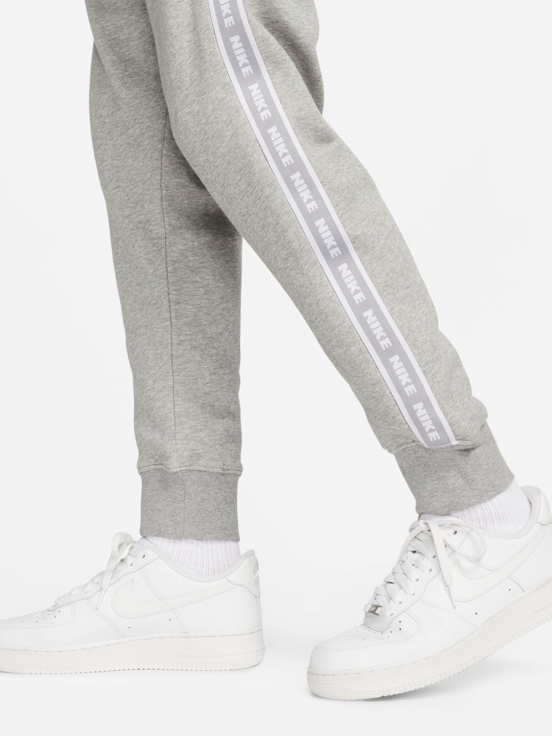 nike grey tape joggers