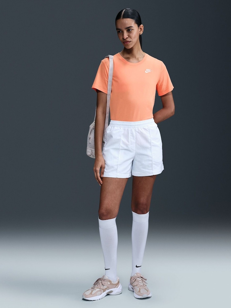 Nike Apricot Orange Sportswear Club Essentials T-Shirt - Image 1 of 6 Nike Apricot Orange Sportswear Club Essentials T-Shirt - Image 1 of 6