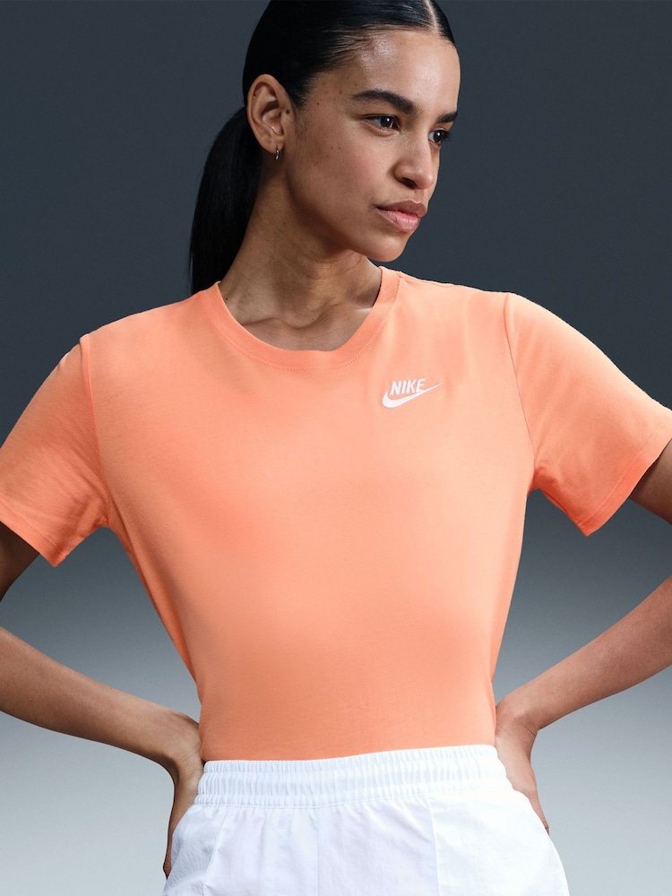 Nike Apricot Orange Sportswear Club Essentials T-Shirt - Image 5 of 6