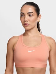 Nike Apricot Orange Medium Swoosh Support Padded Sports Bra - Image 1 of 7