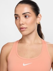 Nike Apricot Orange Medium Swoosh Support Padded Sports Bra - Image 3 of 7