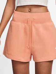 Nike Apricot Orange Sportswear Phoenix Fleece High-Waisted Loose Shorts - Image 2 of 5