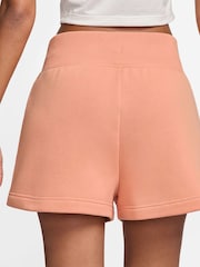 Nike Apricot Orange Sportswear Phoenix Fleece High-Waisted Loose Shorts - Image 3 of 5