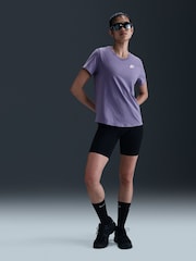 Nike Amethyst Purple Sportswear Club Essentials T-Shirt - Image 7 of 8