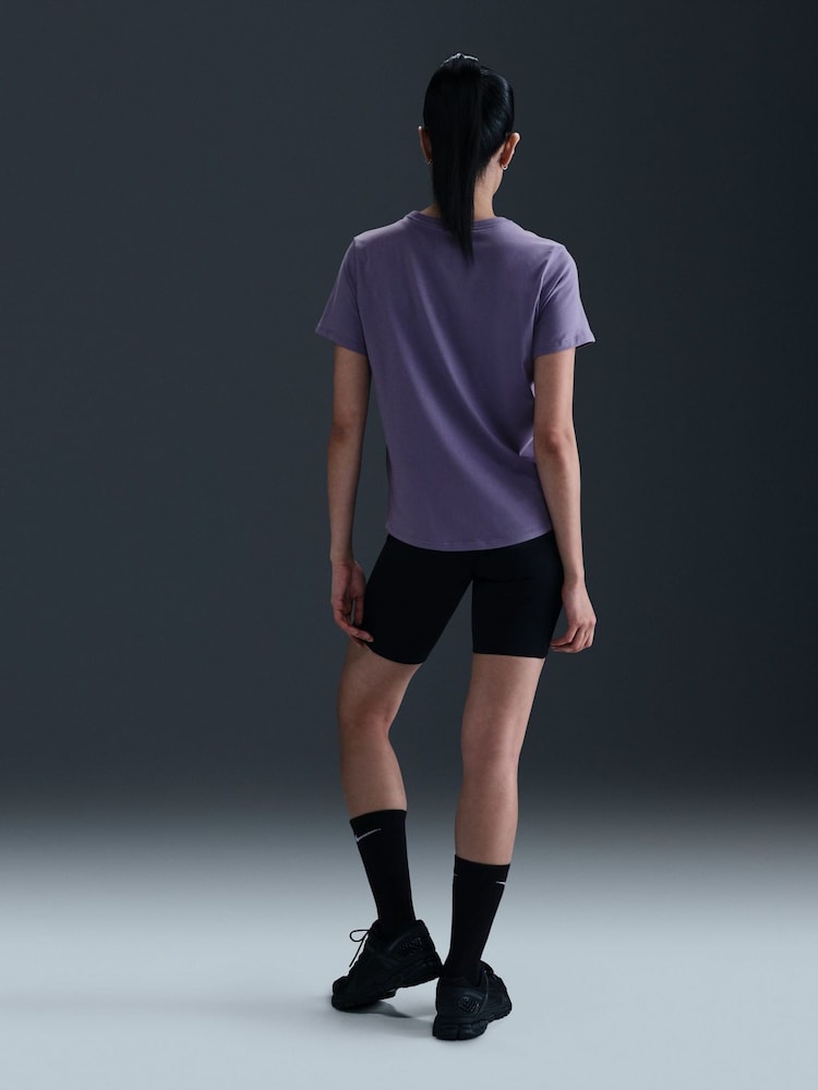 Nike Amethyst Purple Sportswear Club Essentials T-Shirt - Image 8 of 8 Nike Amethyst Purple Sportswear Club Essentials T-Shirt - Image 8 of 8
