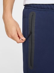 Nike Obsidian Navy Tech Fleece Shorts - Image 5 of 15