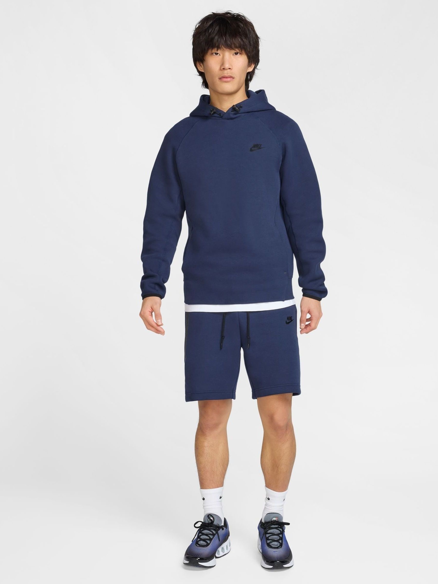 navy blue nike tech shorts