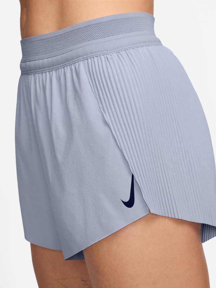 Nike Ghost Blue Dri-FIT Aero Swift ADV Mid Rise 3 Running Shorts - Image 4 of 4
