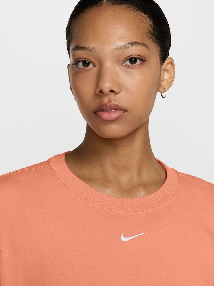 Nike Apricot Orange Oversized Mini Swoosh Sportswear T-Shirt - Image 3 of 3