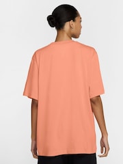 Nike Apricot Orange Oversized Mini Swoosh Sportswear T-Shirt - Image 4 of 5