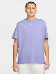 Nike Lilac Ice Oversized Mini Swoosh Sportswear T-Shirt - Image 1 of 4