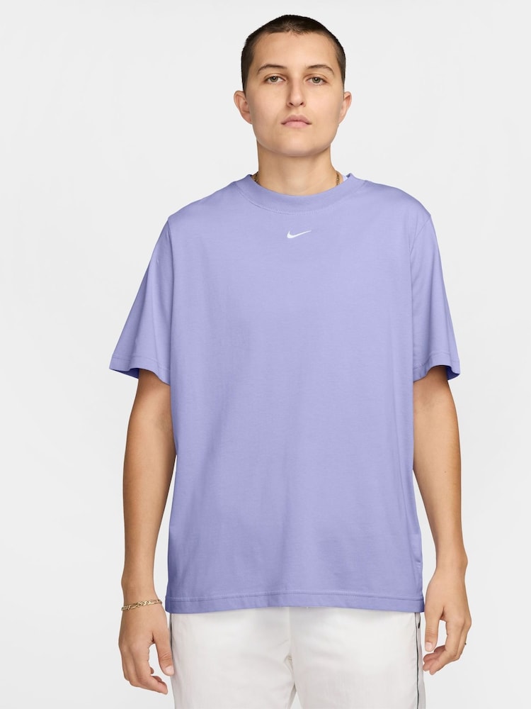 Nike Lilac Ice Oversized Mini Swoosh Sportswear T-Shirt - Image 2 of 4