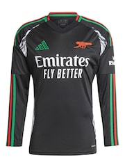 adidas Black Arsenal Away Long Sleeve Shirt 2024-25 - Image 2 of 3
