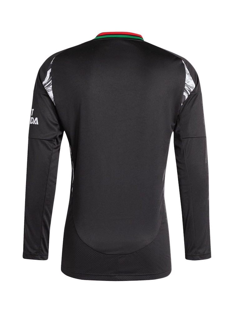adidas Black Arsenal Away Long Sleeve Shirt 2024-25 - Image 3 of 3