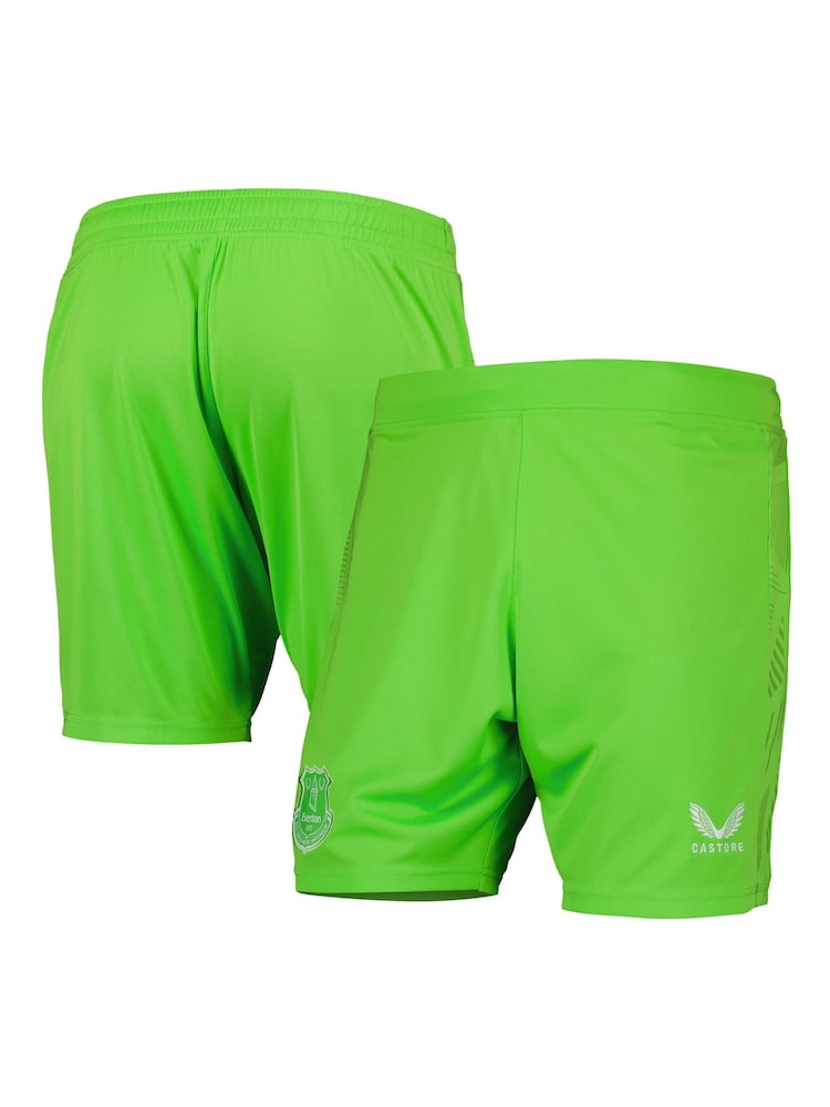 Castore Green Everton Home Goalkeeper Shorts 2024-25 Kids - Image 1 of 4