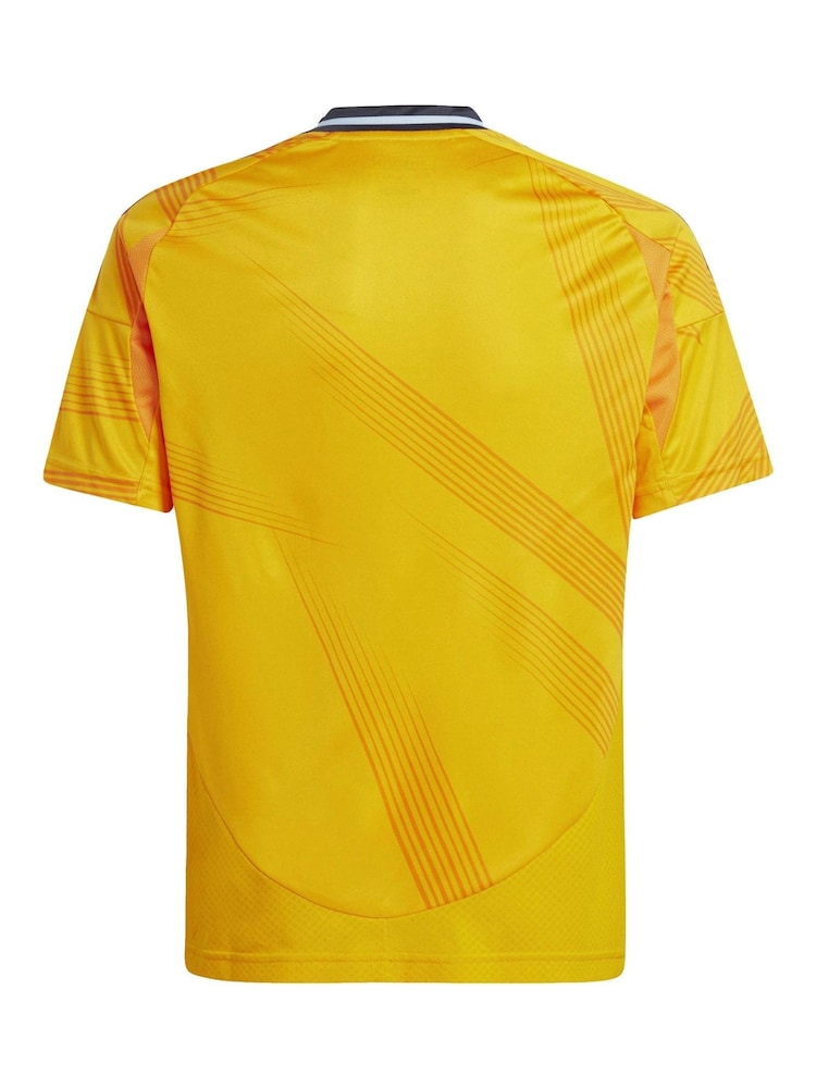 adidas Yellow Youth Real Madrid Away Kit Top and Short Set 2024-25 - Image 3 of 3