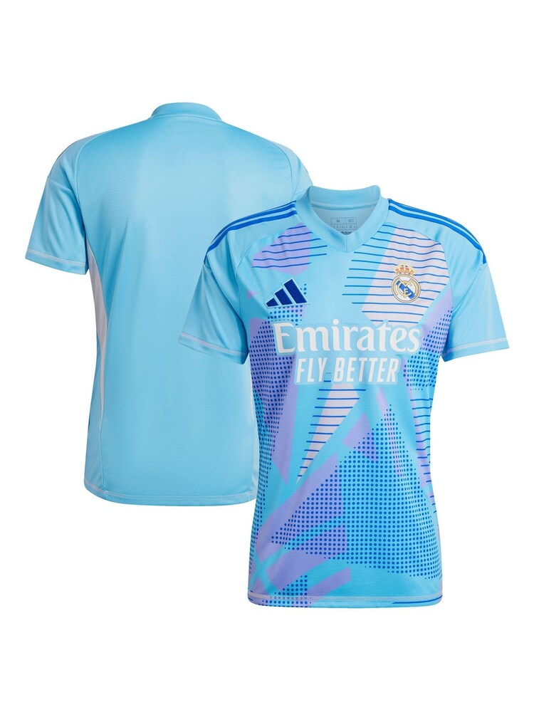 adidas Blue Real Madrid Home Goalkeeper Shirt 2024-25 - Image 1 of 3 adidas Blue Real Madrid Home Goalkeeper Shirt 2024-25 - Image 1 of 3