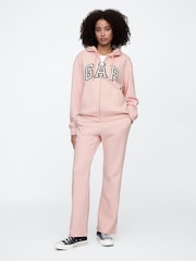 Blush Rose - Sweat à capuche Gap décontracté zippé à logo - Image 3 de 5