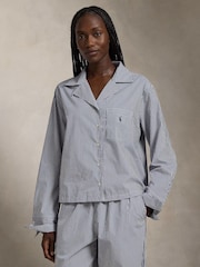 DKNY Blue Ralph Lauren Shirting Stripes Core Pyjamas Set - صورة 3 من 5