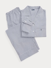 DKNY Blue Ralph Lauren Shirting Stripes Core Pyjamas Set - صورة 5 من 5