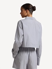 Lauren Ralph Lauren Blue Shirting Striped Crop 100% Cotton pyjama set - صورة 4 من 5
