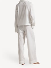 Lauren Ralph Lauren Shirting Stripes Core 100% Cotton White Pyjamas Set - Image 2 of 3